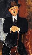 Amedeo Modigliani Seated man with a cane china oil painting reproduction